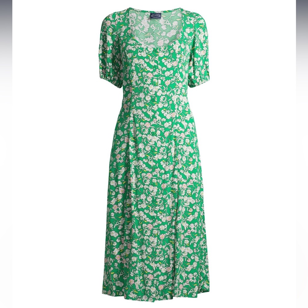 Green Floral Dress by Scoop